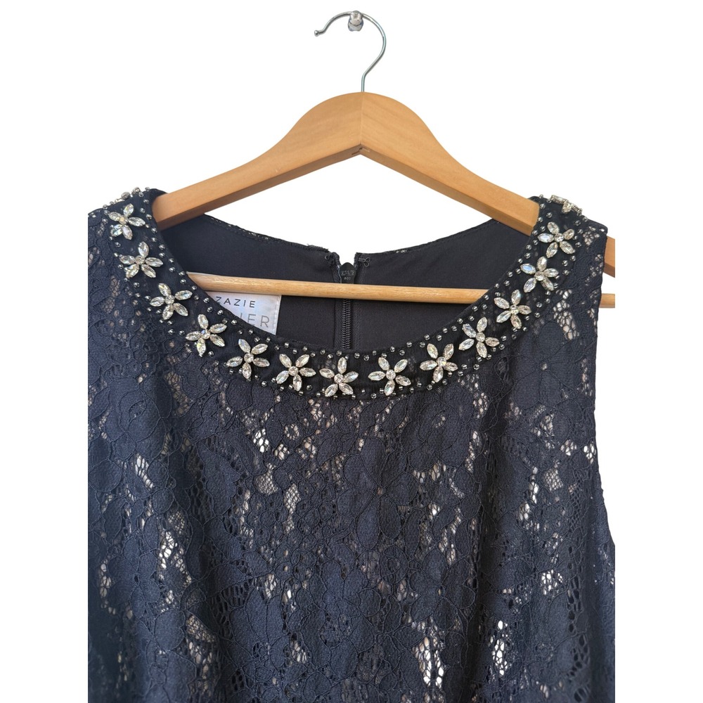 Azazie Atelier Black Lace Formal Mother of The Bride Dress Size 14 Event Gala - Picture 9 of 14